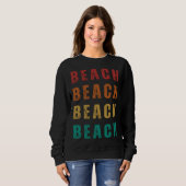 Strandspaß und Vintage-Stil Sweatshirt (Vorne ganz)