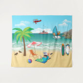 Strandspaß Wandteppich (Vorderseite (Horizontal))