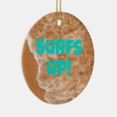 Strandspass, Wellen, Meer, Abenteuer im Freien Keramik Ornament (Rechts)