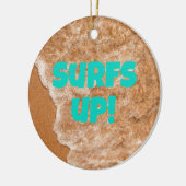 Strandspass, Wellen, Meer, Abenteuer im Freien Keramik Ornament (Links)