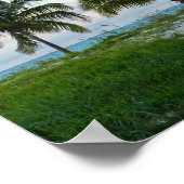 Strandspaziergang auf den Bahamas bei Sunset Poster (Ecke)