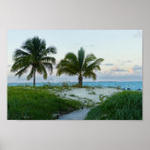 Strandspaziergang auf den Bahamas bei Sunset Poster (Vorne)