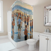 Strandspaziergang Duschvorhang (Beispiel)