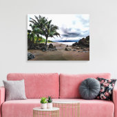 Strandspaziergang gepflasterte Canvas Print Leinwanddruck (Insitu (Wohnzimmer))