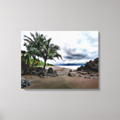 Strandspaziergang gepflasterte Canvas Print Leinwanddruck (Vorderseite)