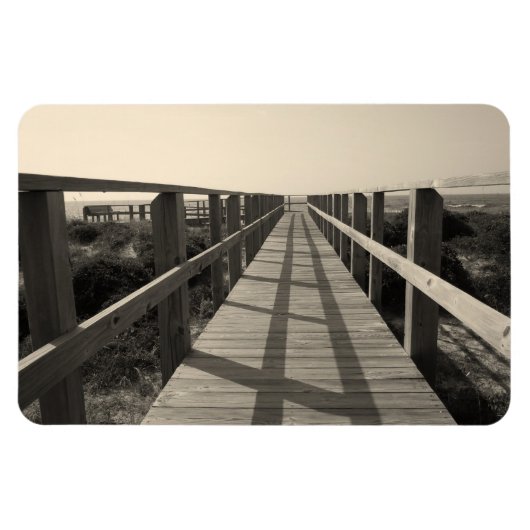 Strandspaziergang in Sepia Magnet (Horizontal)