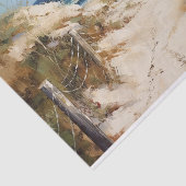 Strandspaziergang Küstenlandschaft Malerei Decoupa Seidenpapier (Ausschnitt)