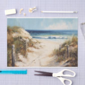 Strandspaziergang Küstenlandschaft Malerei Decoupa Seidenpapier (Handwerk)