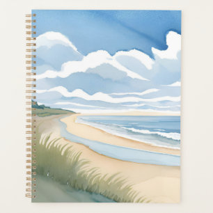 Strandspaziergang   Küstenozean-Aquarell Planer