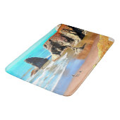 Strandspaziergang mit Hund im Face Rock Park in Ba Badematte (Schrägansicht)