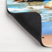 Strandspaziergang mit Hund im Face Rock Park in Ba Mousepad (Ecke)