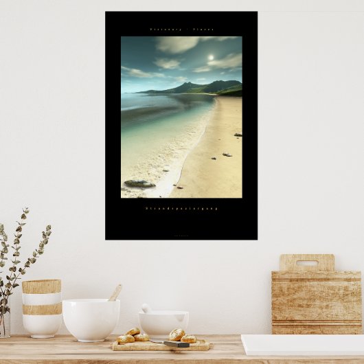 Strandspaziergang Poster (Küche)