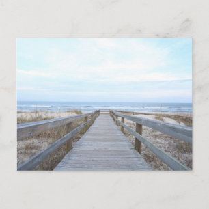Strandspaziergang über den Strand bis zum Meer Postkarte
