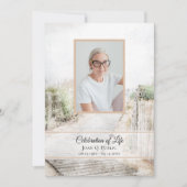 Strandspaziergang zur Begegnung des Lebens im Wass Einladung (Vorderseite)