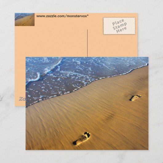 Strandspaziergänge Postkarte (Vorne/Hinten)