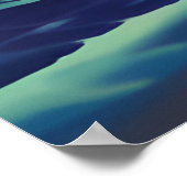 Strandspaziergänger lila Palmen im Ozean Poster (Ecke)