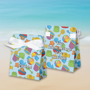 Strandspielzeug-Icons Geschenkschachtel