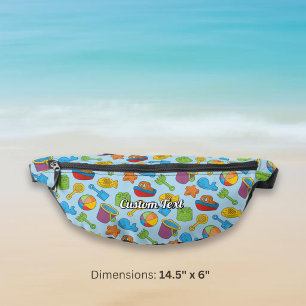 Strandspielzeug-Icons-Muster Bauchtasche