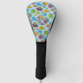 Strandspielzeug-Icons-Muster Golf Headcover (Vorderseite)