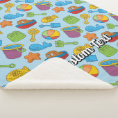 Strandspielzeug-Icons-Muster Sherpadecke (3/4)