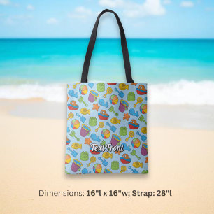 Strandspielzeug-Icons-Muster Tasche