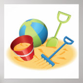 Strandspielzeug-Poster Poster (Vorne)