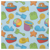 Strandspielzeug-Symbole Stoff (Muster)