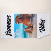 STRANDSTADT EINZIGARTIGE MALERIE AM STRAND STRANDTUCH (Vorderseite)