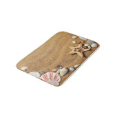 Strandstar und Muscheln Badematte (Schrägansicht)