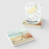 Strandstarfish-Stein-Untersetzer Steinuntersetzer (Seitenansicht)