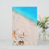 StrandStarfishSeashell Sandys tropischer Briefpapier (Stehend Vorderseite)