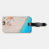 StrandStarfishSeashell Sandys tropischer Gepäckanhänger (Rückseite horizontal)