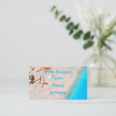 StrandStarfishSeashell Sandys tropischer Visitenkarte (Stehend Vorderseite)