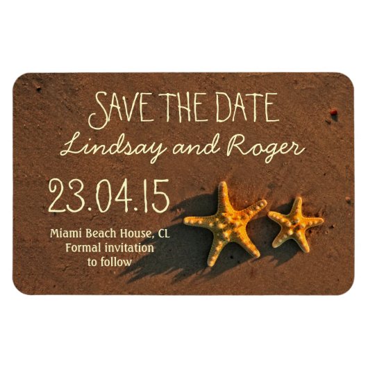 Strandstarhnenpaar speichern Dattelmagnete Magnet (Horizontal)