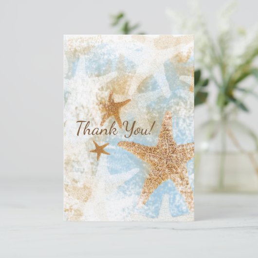 Strandstars Starfish Dankeskarte (Stehend Vorderseite)