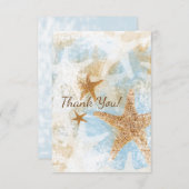 Strandstars Starfish Dankeskarte (Vorne/Hinten)