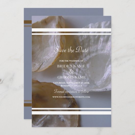 Strandsteine, die das Datum speichern Save The Date (Vorne/Hinten)