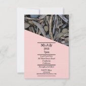 Strandsteine Driftwood Wedding Einladung (Rückseite)