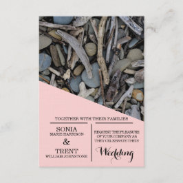 Strandsteine Driftwood Wedding Einladung