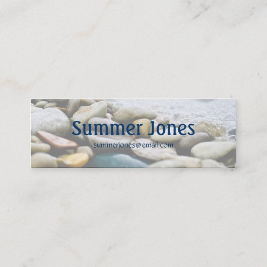 Strandsteine Mini Visitenkarte (Rückseite)