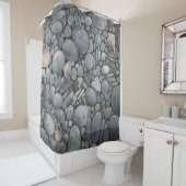 Strandsteine Muscheln Kies Felsen Malerei Duschvorhang (Beispiel)