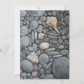 Strandsteine Muscheln Kies Felsen Malerei Einladung (Rückseite)