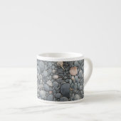 Strandsteine Muscheln Kies Felsen Malerei Espressotasse (Vorderseite Rechts)