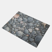 Strandsteine Muscheln Kies Felsen Malerei Fußmatte (Schrägansicht)
