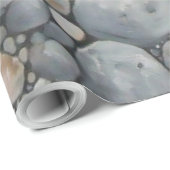 Strandsteine Muscheln Kies Felsen Malerei Geschenkpapier (Rolleneckpunkt)