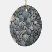 Strandsteine Muscheln Kies Felsen Malerei Keramik Ornament (Rechts)