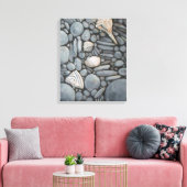 Strandsteine Muscheln Kies Felsen Malerei Leinwanddruck (Insitu (Wohnzimmer))