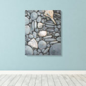 Strandsteine Muscheln Kies Felsen Malerei Leinwanddruck (Insitu (Holzboden))