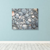 Strandsteine Muscheln Kies Felsen Malerei Leinwanddruck (Insitu (Holzboden))