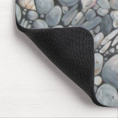 Strandsteine Muscheln Kies Felsen Malerei Mousepad (Ecke)